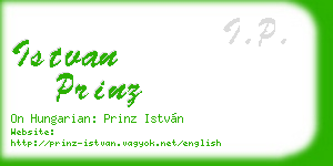istvan prinz business card